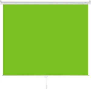 Pull-Down Green Screen Backdrop, 79”x75” Auto-Locking Chroma Key Panel with Wrinkle-Resistant Green Fabric for YouTube Videos, Music Videos, Photography, TIK Tok, or Gaming (White)