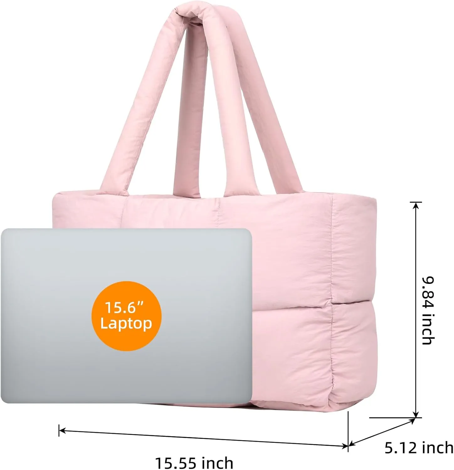 Quilted Puffer Tote Bag for Women Soft Puffy Handbags Purse Soft Lightweight Shoulder Bag