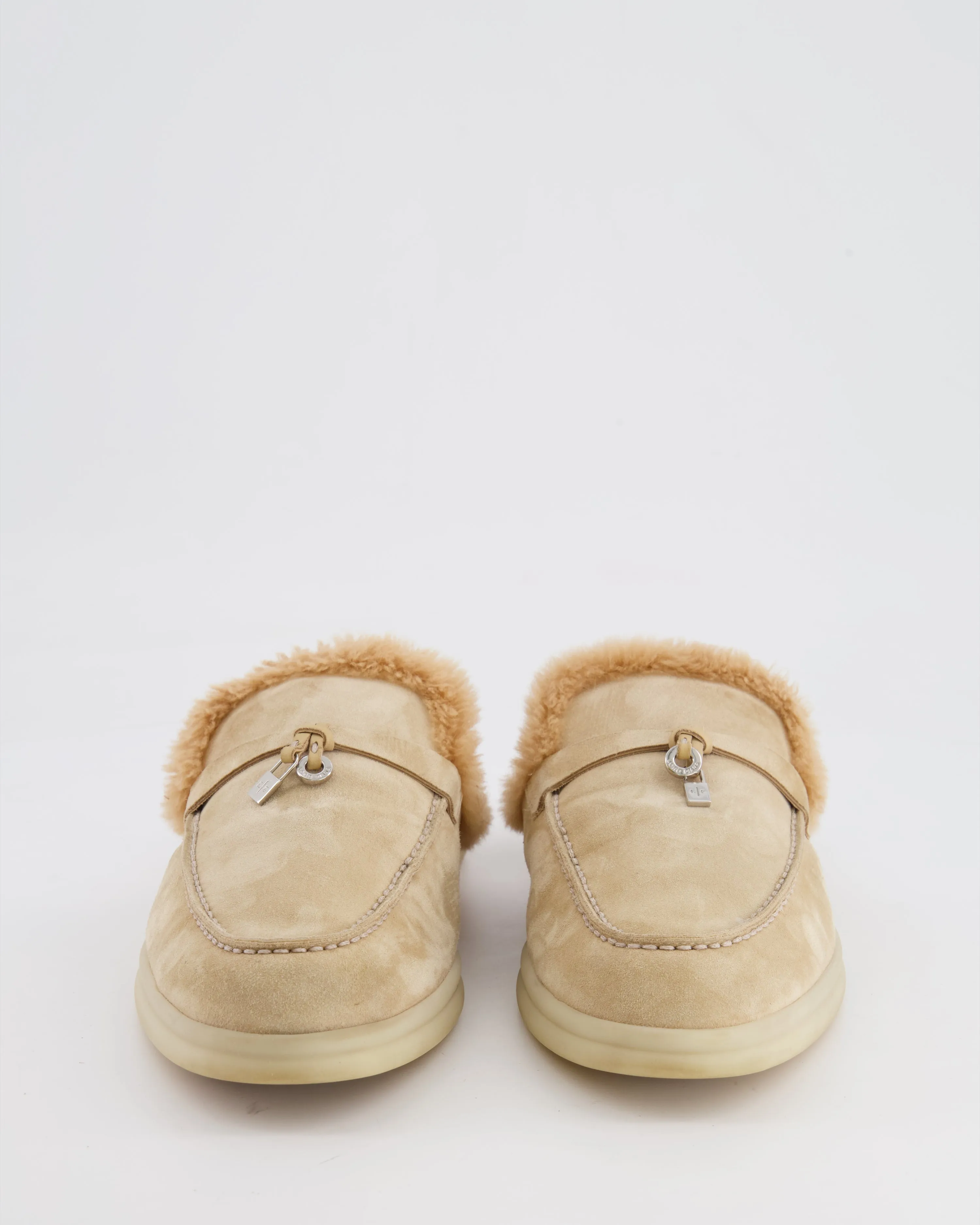 *RARE* Loro Piana Charms Walk Babouche Loafer in Windy Dunes Suede and Fur Size EU 39.5 RRP £1,600