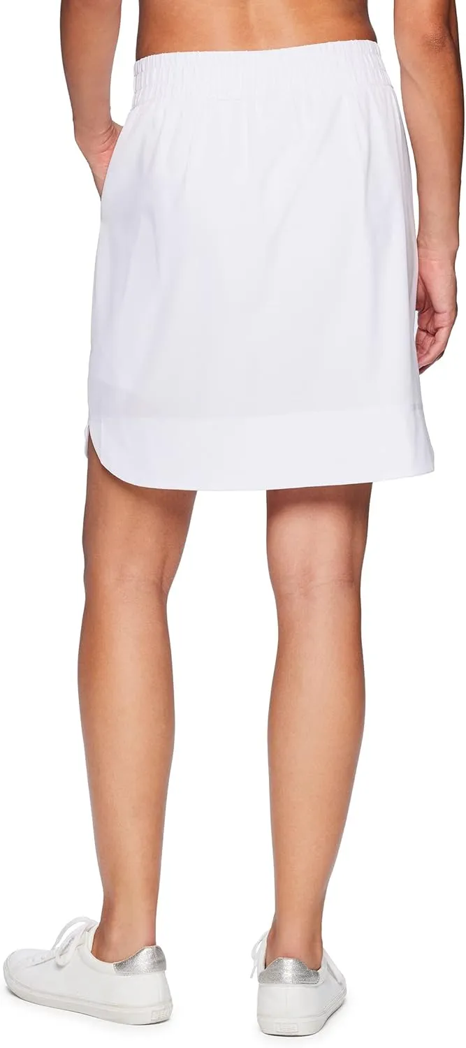 RBX Active Longer Length Skort for Women, Quick Drying Woven Pickleball Golf Skort with Pockets for Tennis, Hiking, Running