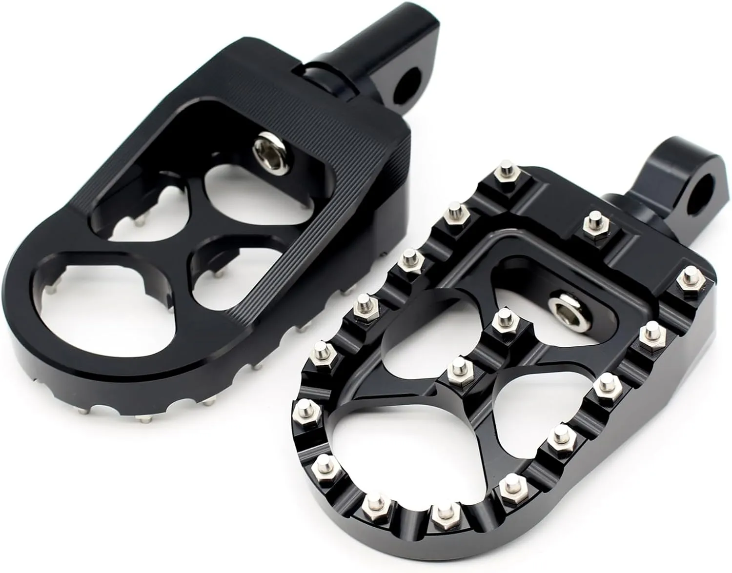 Real Anti-Skid CNC Wide Fat Footpegs Foot Pegs 360°Rotating MX Custom Chopper Bobber Style Footrests For Harley Dyna Sportster Fatboy Iron 883