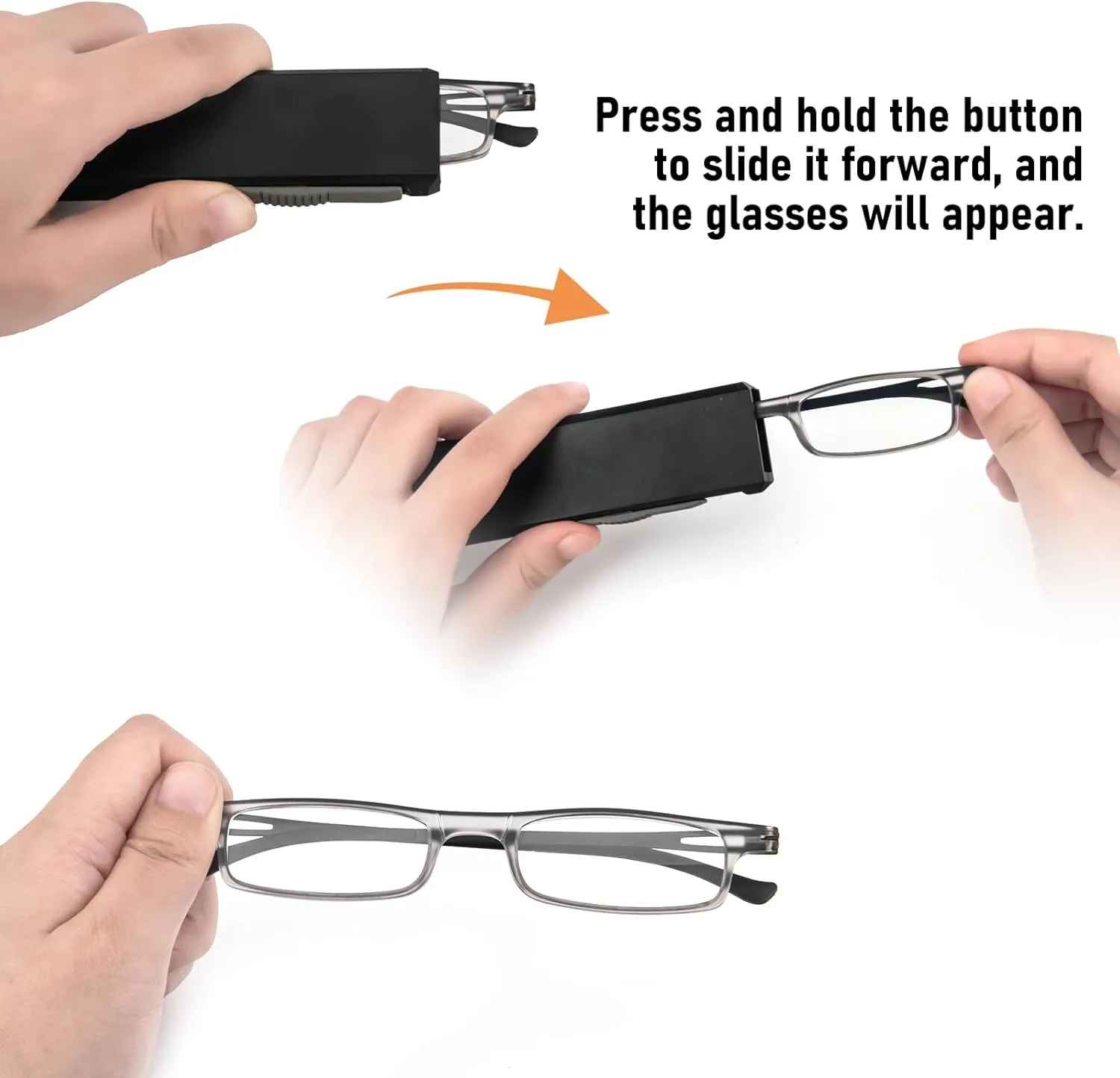 REAVEE Folding Reading Glasses for Men Women Blue Light Blocking Computer Thin Foldable Portable Readers Flat Case