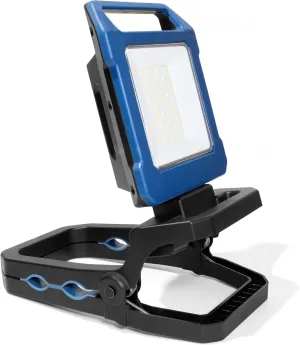 Rechargeable LED Work Light Magnetic Base Multi-Use Clamp Portable LED Light Water Resistant 360° Rotation 100° Foldable Indoor/Outdoor Camping Hiking Emergency Plumbing Repair Auto Mechanic