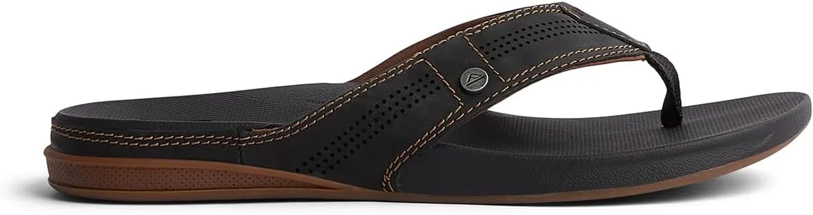 REEF Cushion Lux Men's Flip Flop, Ultra Soft Cushion Footbed, Full Grain Leather Strap