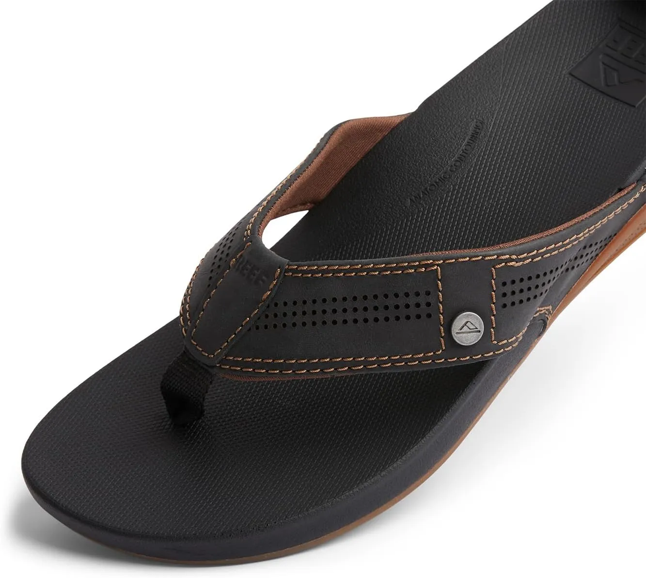 REEF Cushion Lux Men's Flip Flop, Ultra Soft Cushion Footbed, Full Grain Leather Strap