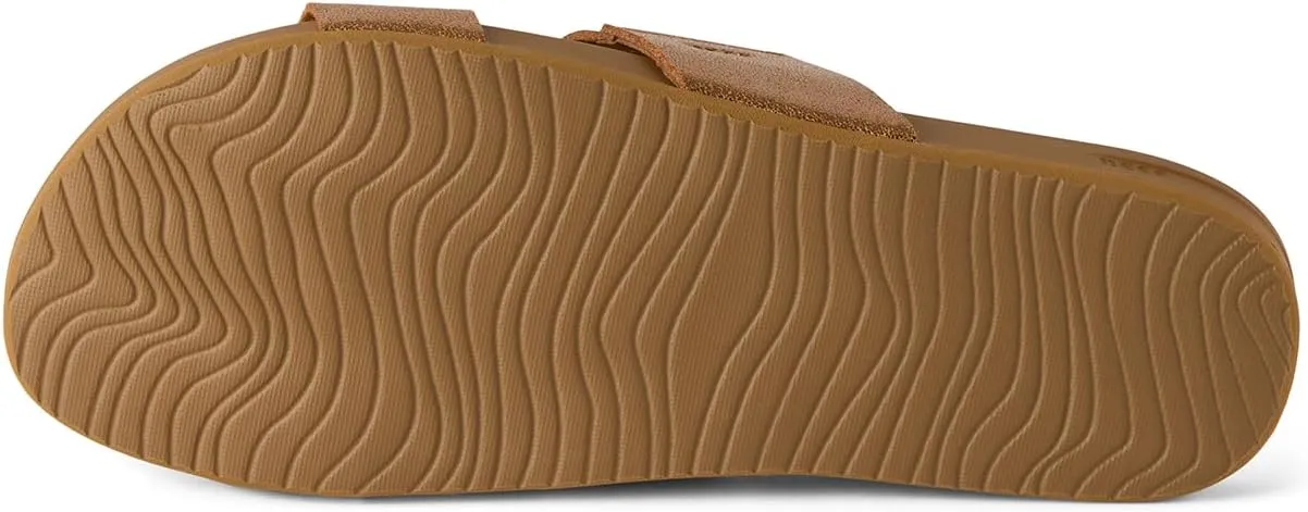 Reef Women's Vista Fashion Slide Sandal, Vegan Leather Strap, Ultra Soft Cushion Footbed