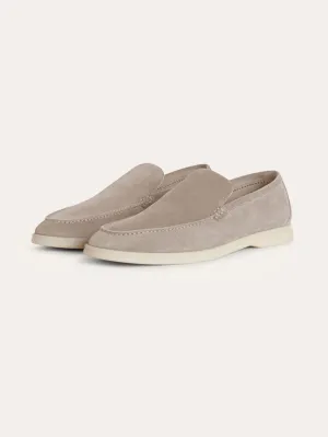 Refined Suede Loafers – Beige Sable