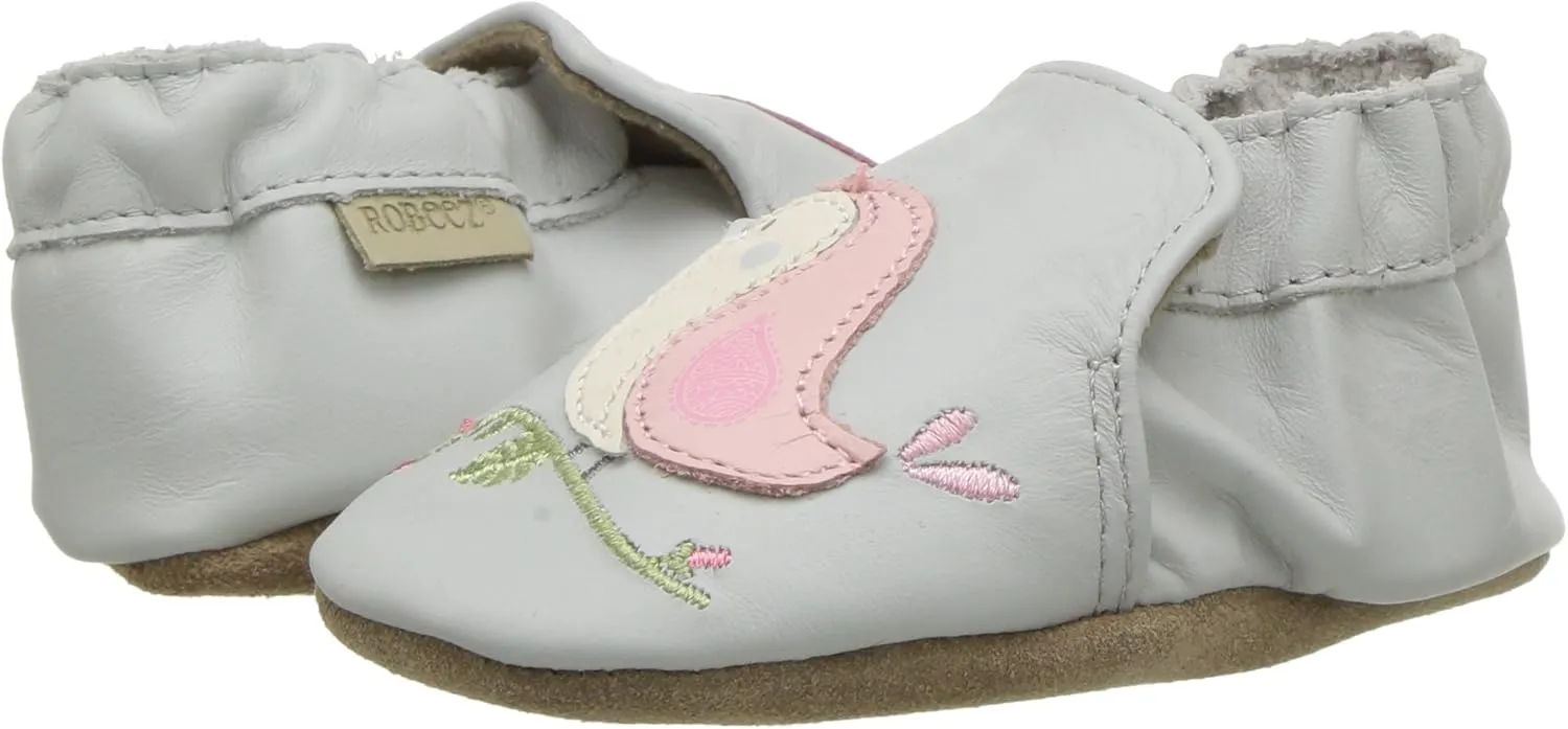 Robeez Baby Girls and Unisex Soft Soles Slip-Resistant Crib Shoes Slippers for Infant and Toddler, 0-24 Months