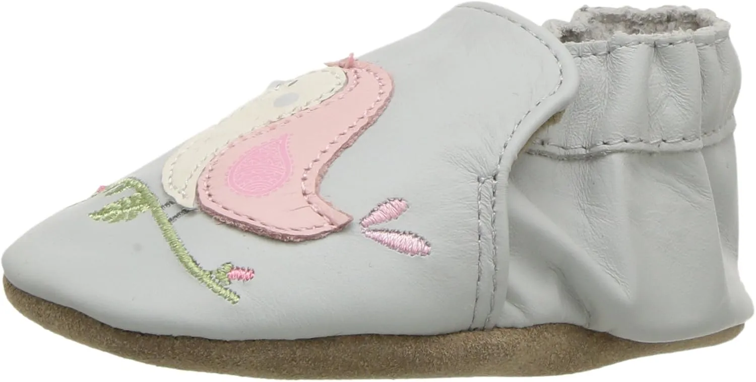 Robeez Baby Girls and Unisex Soft Soles Slip-Resistant Crib Shoes Slippers for Infant and Toddler, 0-24 Months
