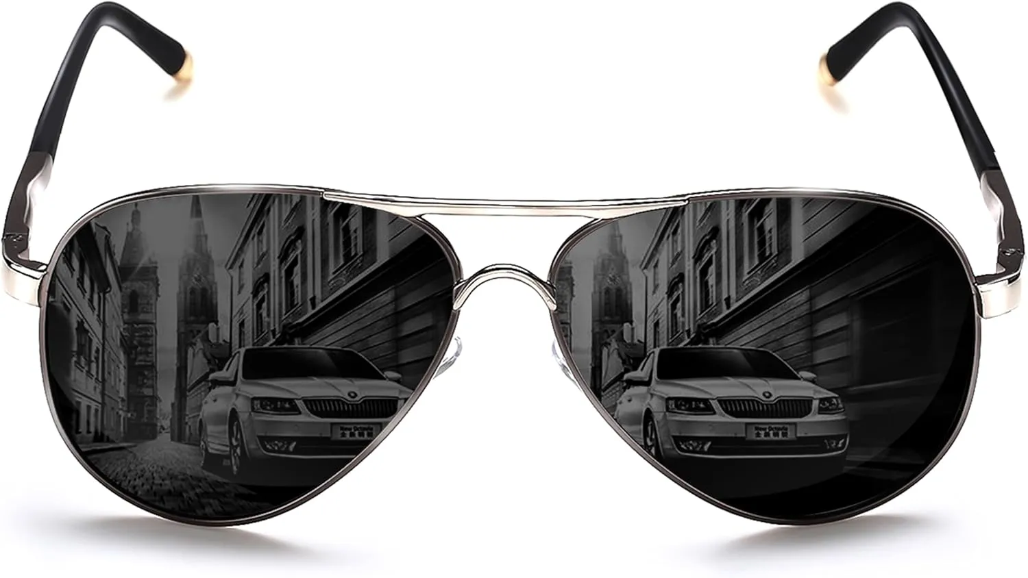 ROCKNIGHT Polarized Aviator Sunglasses for Men Women Metal Flat Top Sunglasses lightweight Driving UV400 Outdoor 58mm