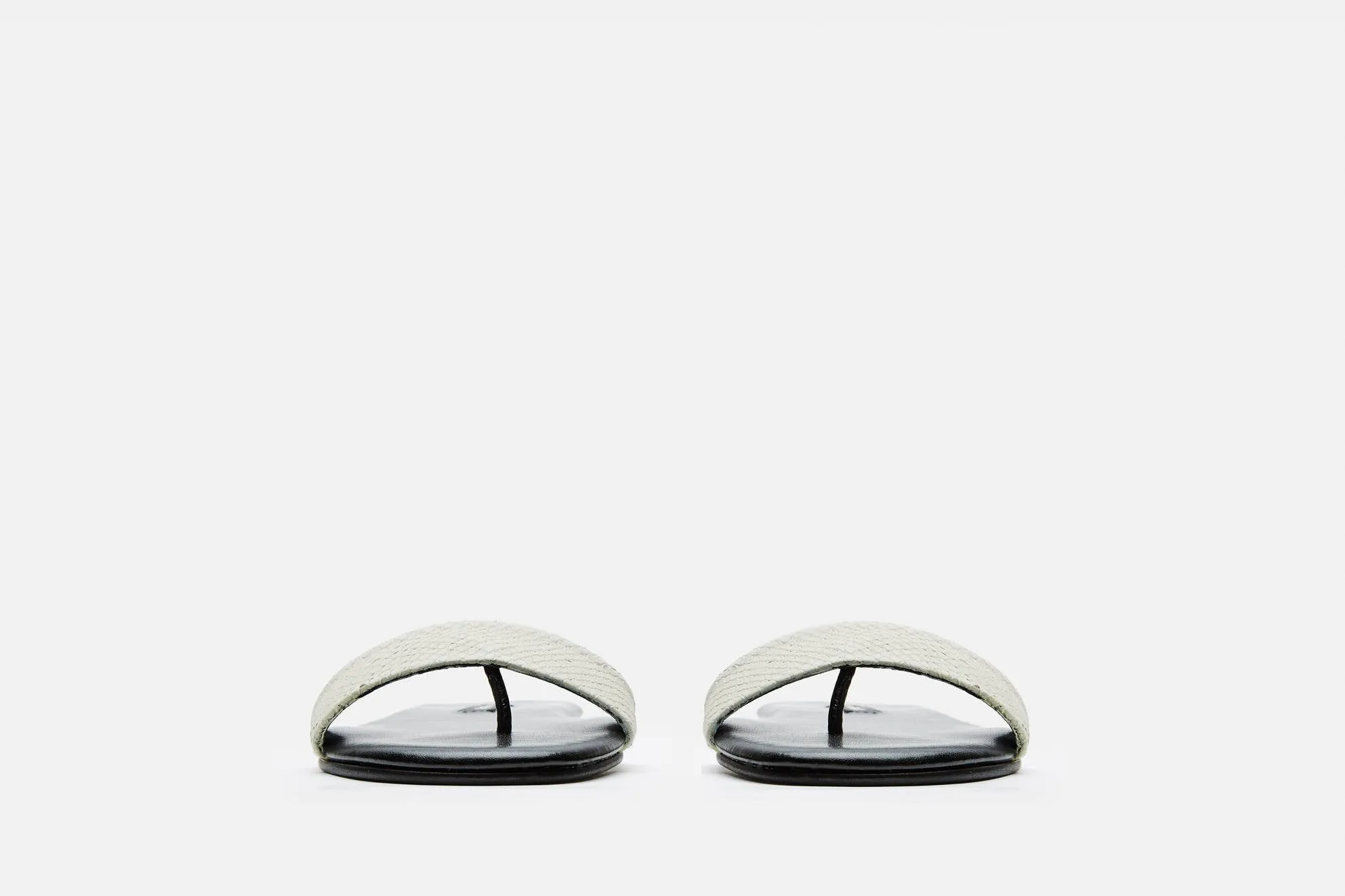 Roma Sandal - Off White Embossed Snake