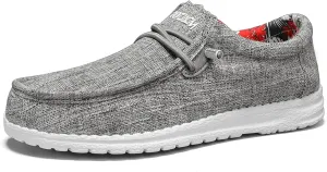ROTJACM Women's Slip on Cloth Shoes with Arch Support,Plantar Fasciitis Loafers Canvas Comfort Wide Moc-Toe Light Weight Shoes