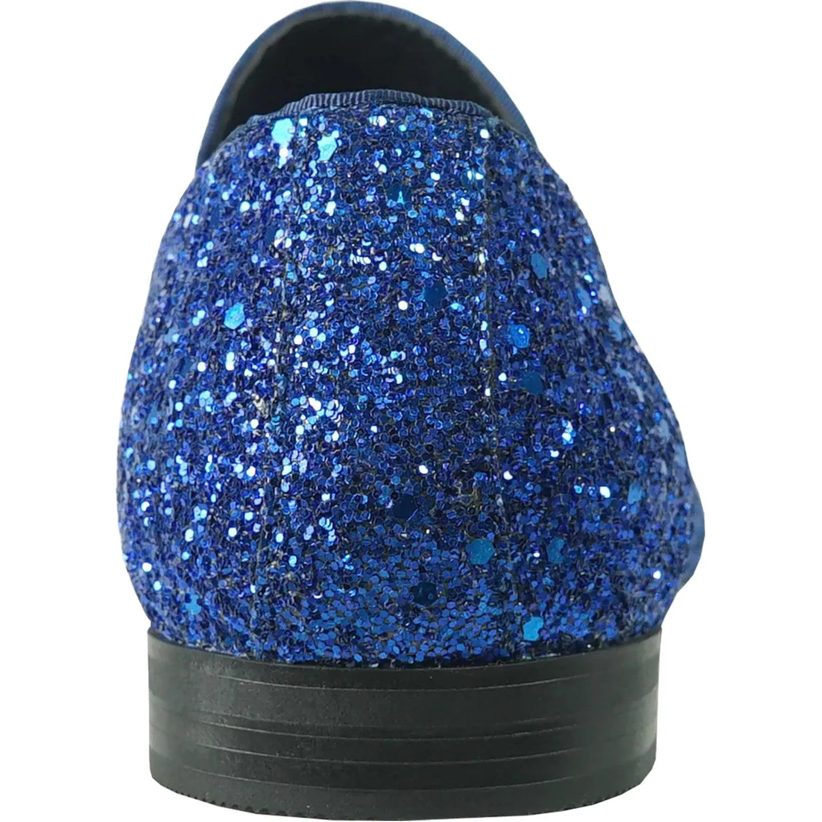 Royal Blue Tuxedo Buckle Loafer | Bravo Menswear | Glittering Sequin Finish