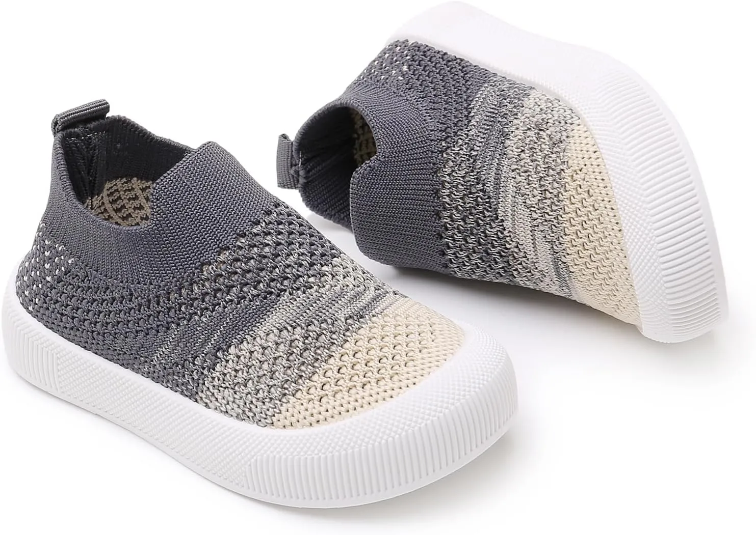RVROVIC Toddler Boys Girls Sneakers Lightweight Slip on Shoes Kids Breathable Non-Slip Walking Shoes 1-3 Yrs