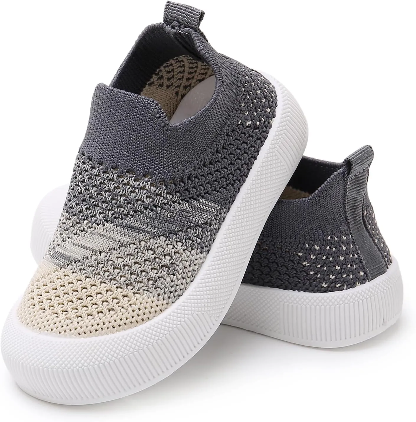 RVROVIC Toddler Boys Girls Sneakers Lightweight Slip on Shoes Kids Breathable Non-Slip Walking Shoes 1-3 Yrs