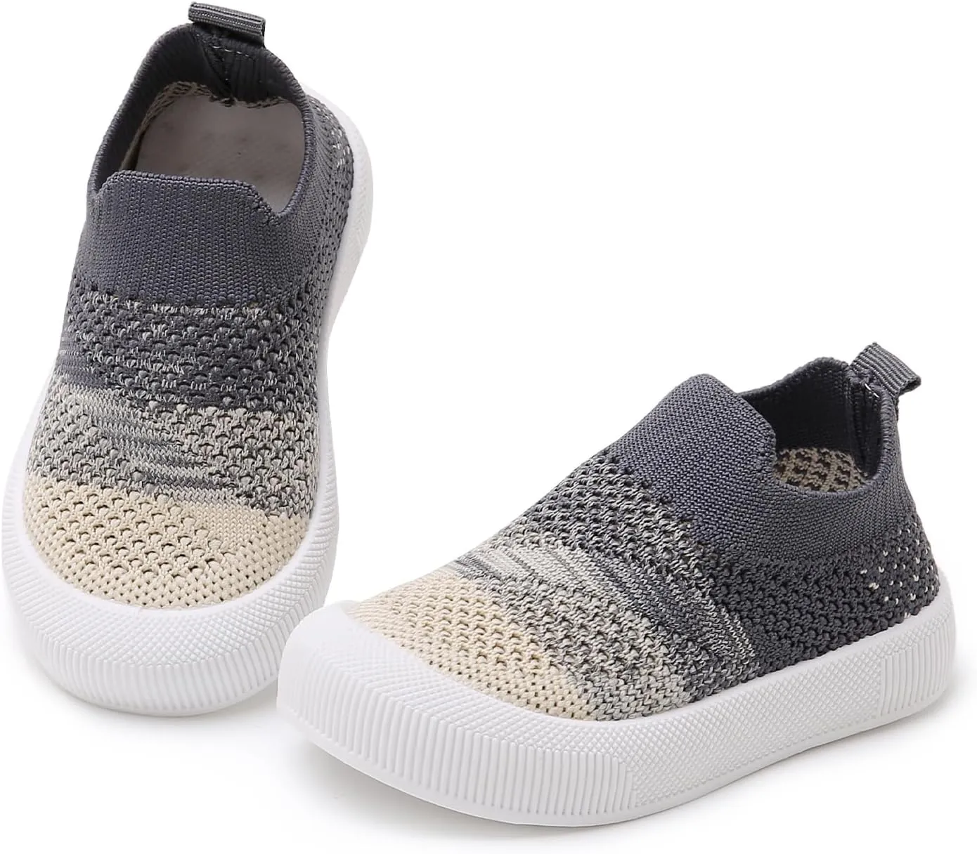 RVROVIC Toddler Boys Girls Sneakers Lightweight Slip on Shoes Kids Breathable Non-Slip Walking Shoes 1-3 Yrs