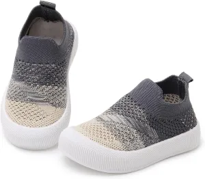 RVROVIC Toddler Boys Girls Sneakers Lightweight Slip on Shoes Kids Breathable Non-Slip Walking Shoes 1-3 Yrs