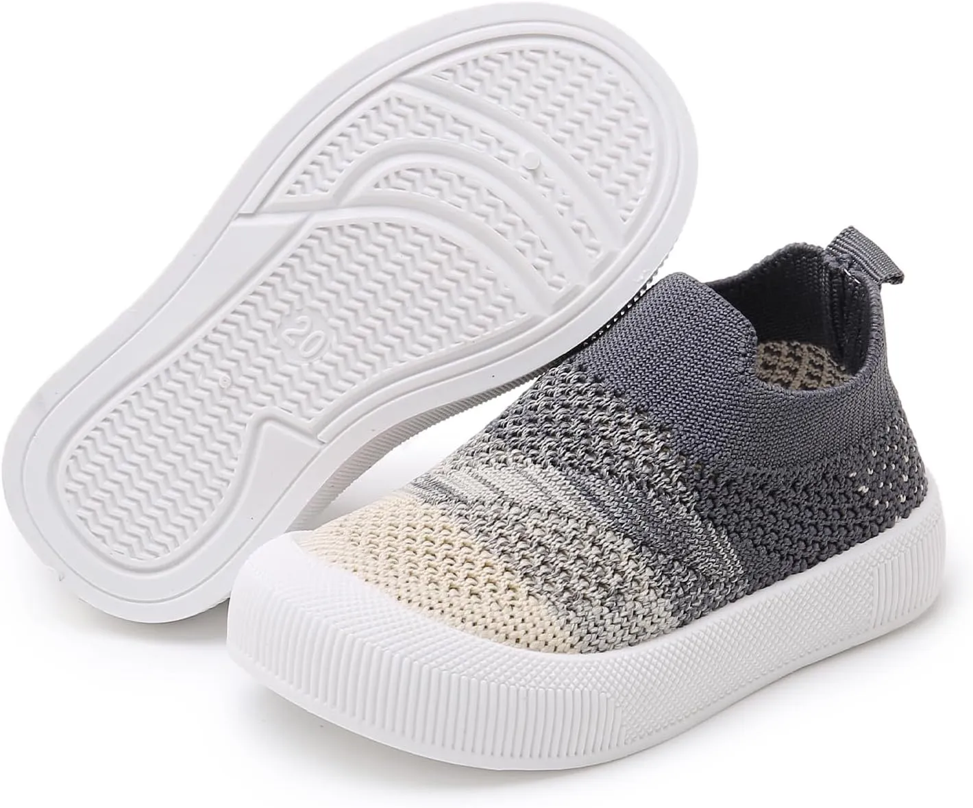 RVROVIC Toddler Boys Girls Sneakers Lightweight Slip on Shoes Kids Breathable Non-Slip Walking Shoes 1-3 Yrs