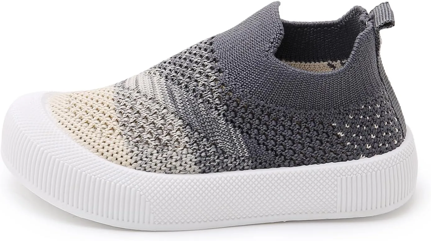 RVROVIC Toddler Boys Girls Sneakers Lightweight Slip on Shoes Kids Breathable Non-Slip Walking Shoes 1-3 Yrs
