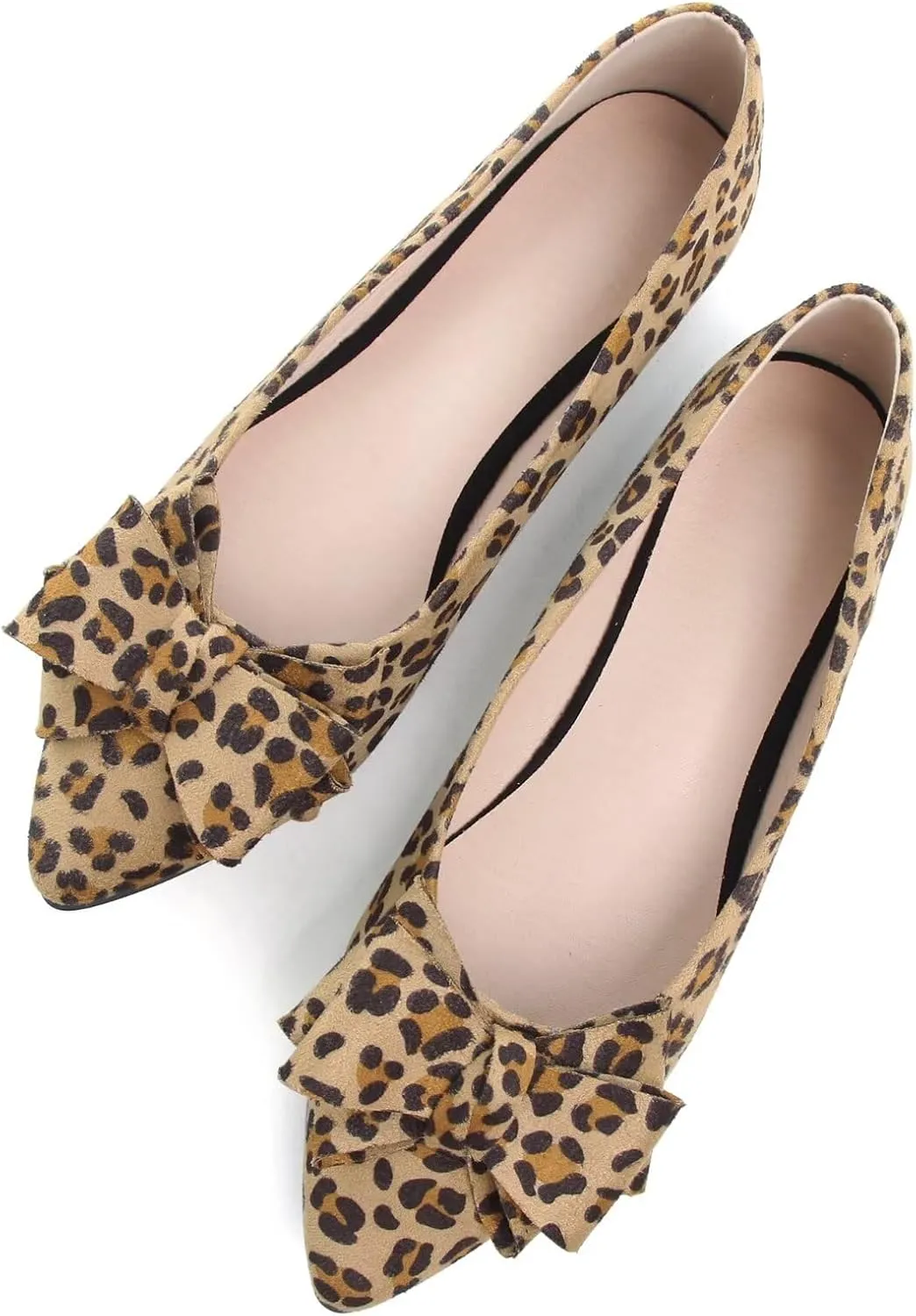 SAILING LU Bow-Knot Ballet Flats for Women Pointed Toe Crystals Wedding Shoes Comfort Light Weight Loafers