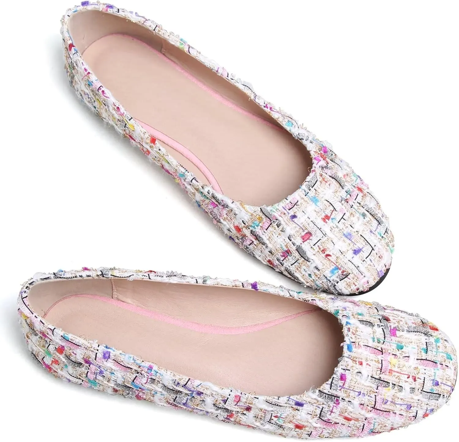 SAILING LU Pointy Toe Shoes Women Ballet Flats Comfort Solid Flat Shoes for Women Work Slip On Moccasins