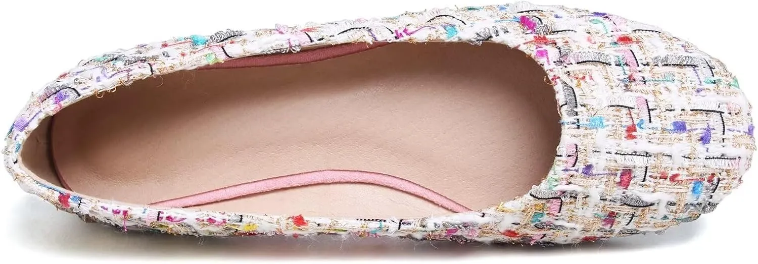 SAILING LU Pointy Toe Shoes Women Ballet Flats Comfort Solid Flat Shoes for Women Work Slip On Moccasins