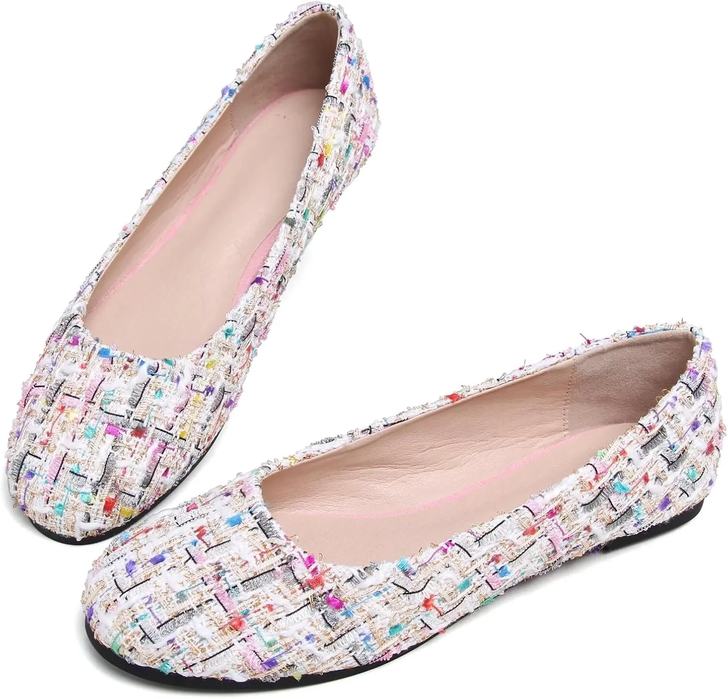 SAILING LU Pointy Toe Shoes Women Ballet Flats Comfort Solid Flat Shoes for Women Work Slip On Moccasins