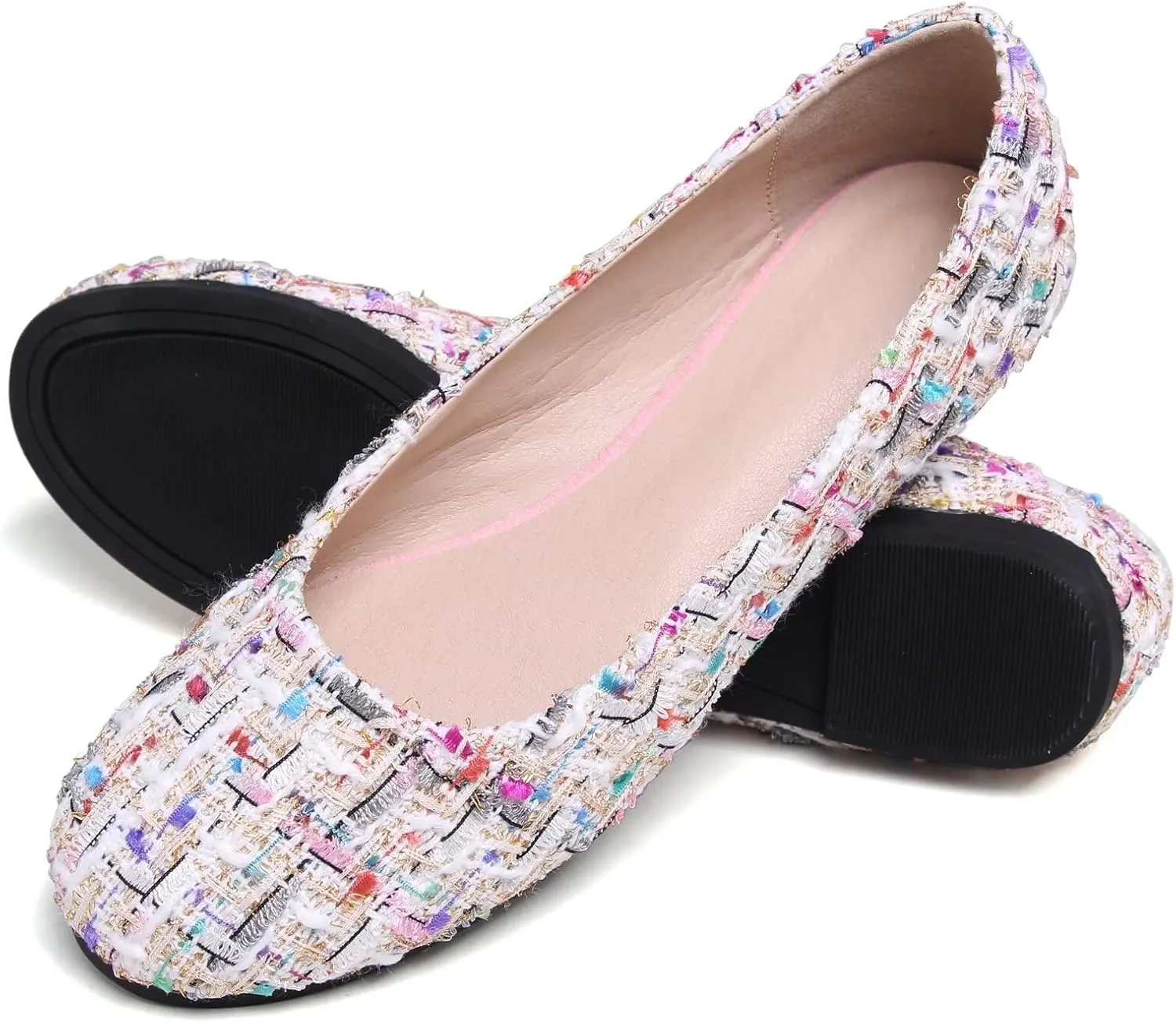 SAILING LU Pointy Toe Shoes Women Ballet Flats Comfort Solid Flat Shoes for Women Work Slip On Moccasins
