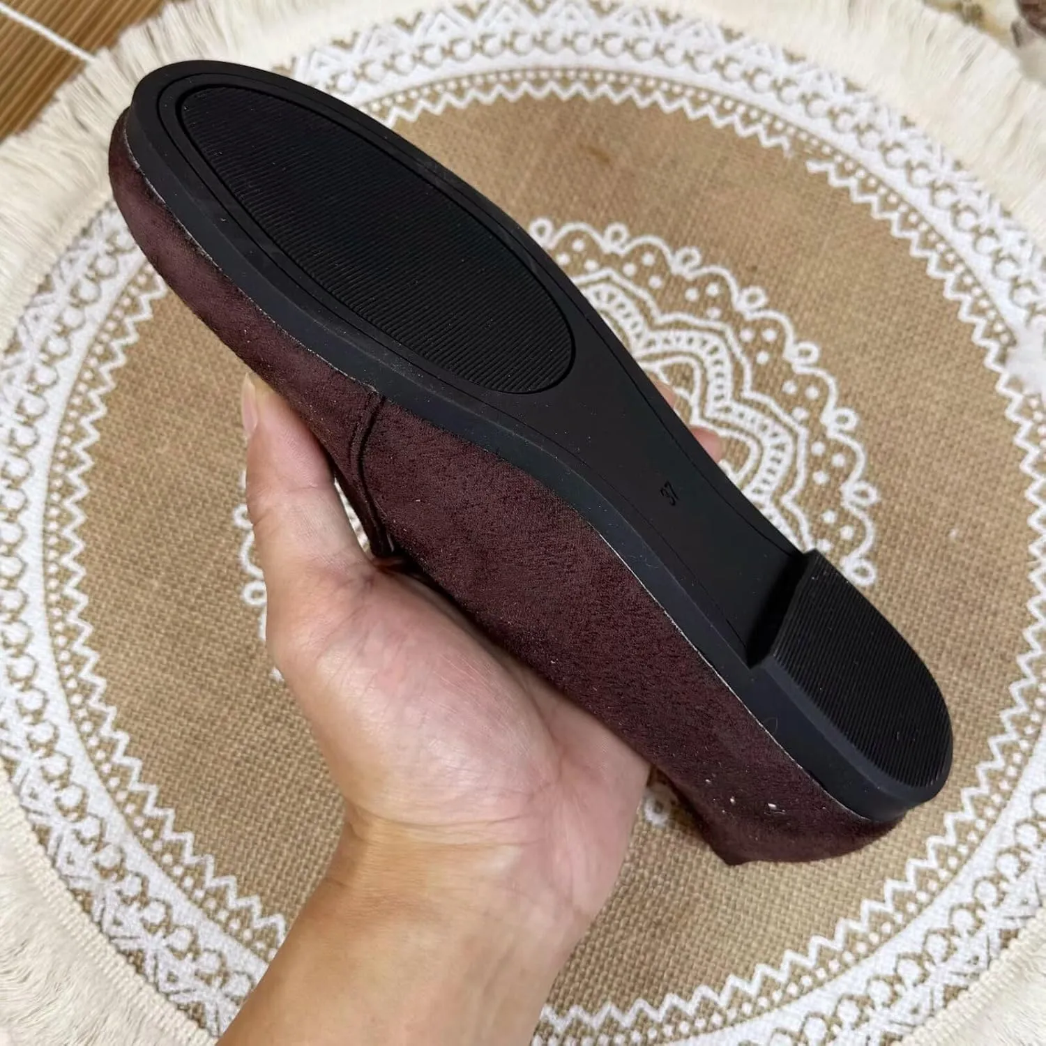 SAILING LU Women Pointed Toe Ballets Flats Faux Suede Comfortable Soft Ballet Walking Shoes Dressy Slip-on Ballerina Shoes