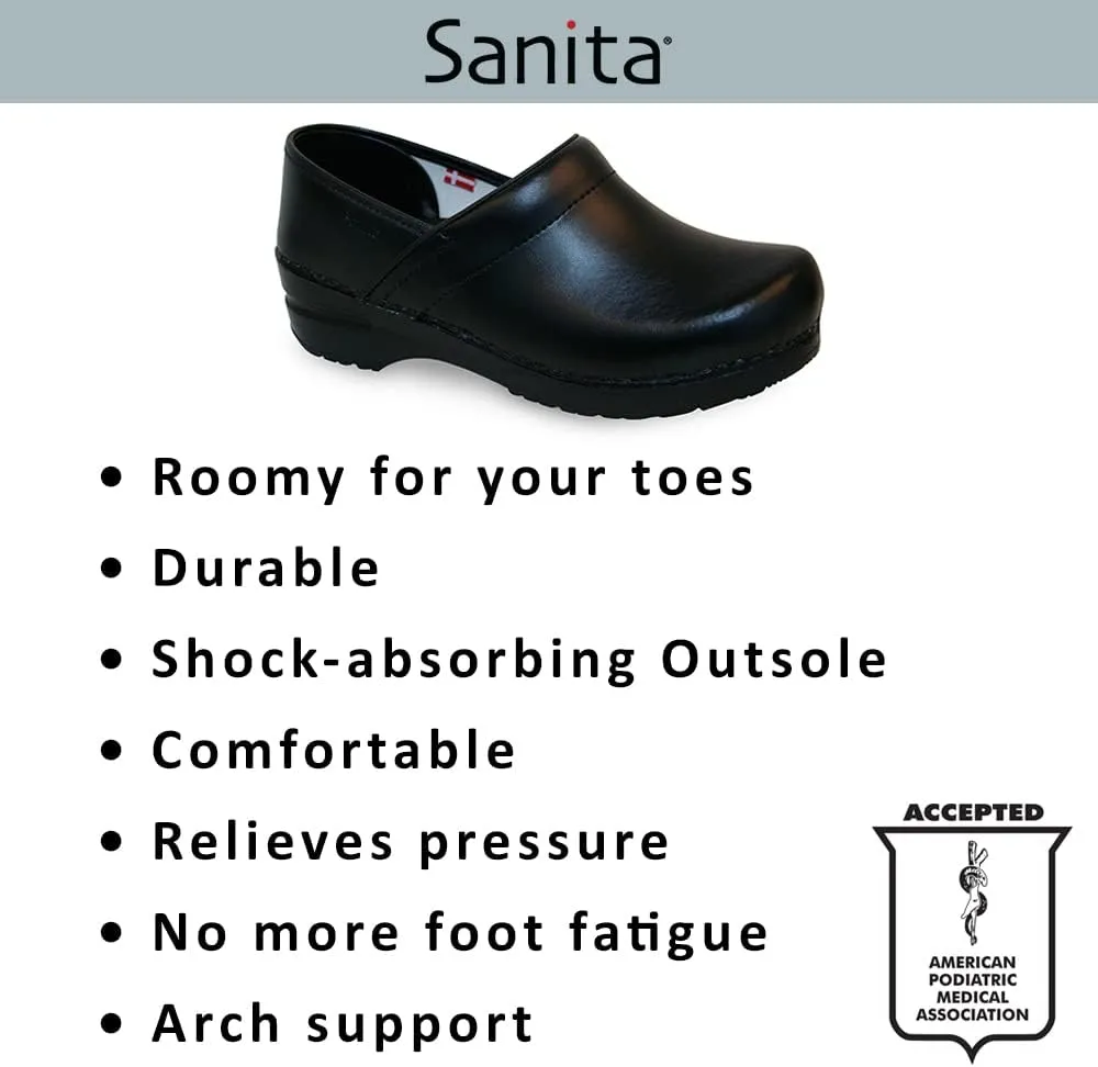 Sanita Pro Oiled Professional Clogs for Women - Arch Support, Durable, Closed-Back Slip-On Shoes
