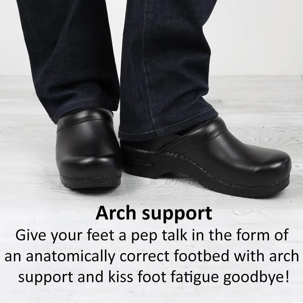 Sanita Pro Oiled Professional Clogs for Women - Arch Support, Durable, Closed-Back Slip-On Shoes