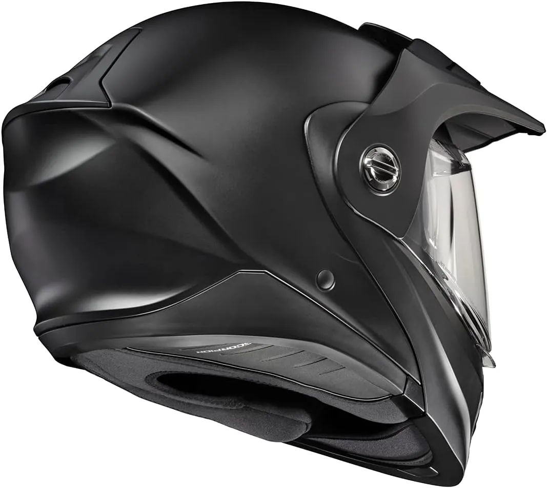 ScorpionEXO AT960 Modular Adventure Street Adult Motorcycle Helmet with Bluetooth Ready Speaker Pockets DOT ECE Approved (Solid Matte Black Large)