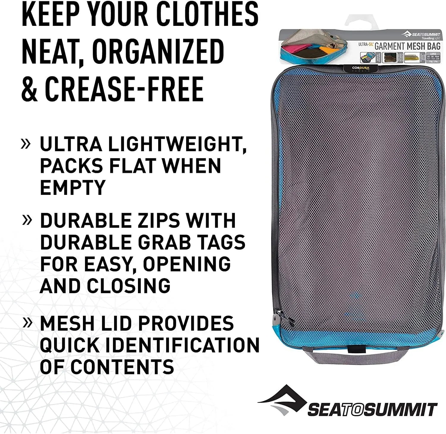 Sea to Summit Travelling Light Garment Mesh Bag Packing Organizer