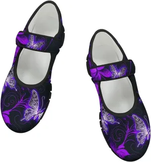 Sea Turtle Print Womens Mary Jane Shoes Magic Sticker Lightweight Breathable Anti Slip Casual Sneaker