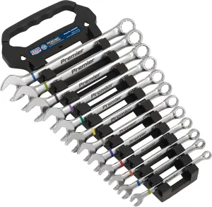 Sealey Combination Spanner Set Anti-Slip, 12pc Metric - Platinum Series - AK63950