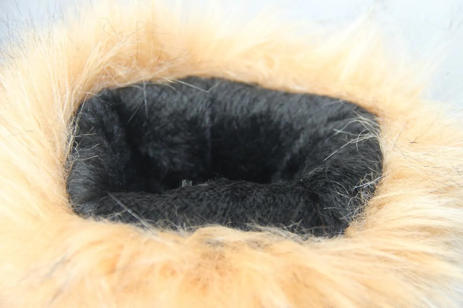 Sedutmo Women's Furry Winter Ankle Snow Boots Fluffy Cuff Collar Flat Shoes