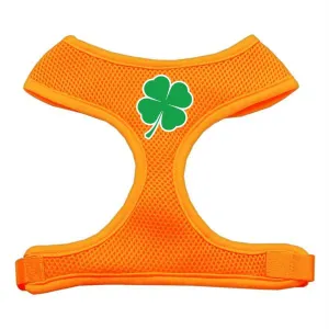 Shamrock Screen Print Soft Mesh Harness Orange Large