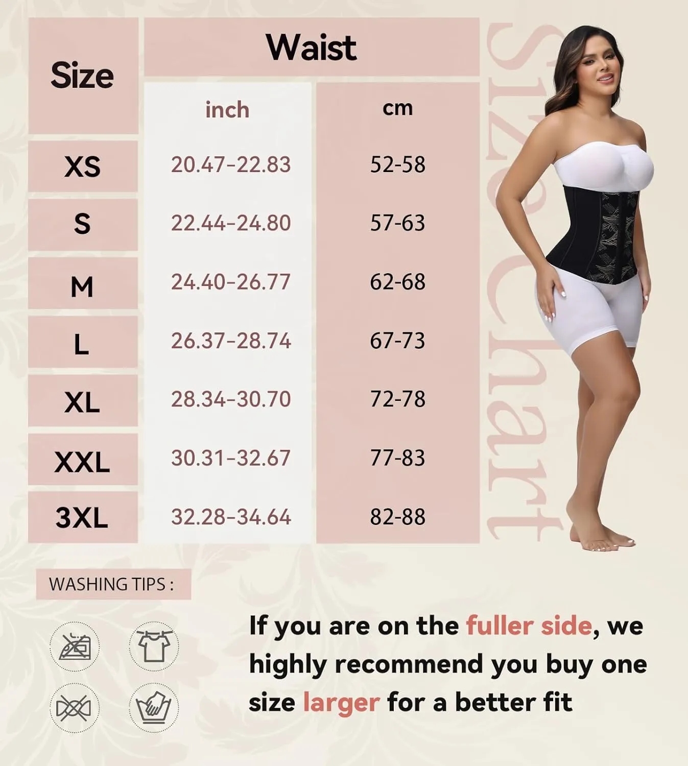 SHAPSHE Waist Trainer for Women Tummy Control Corset Waist Cincher Shapewear Workout Underbust Faja Body Shaper