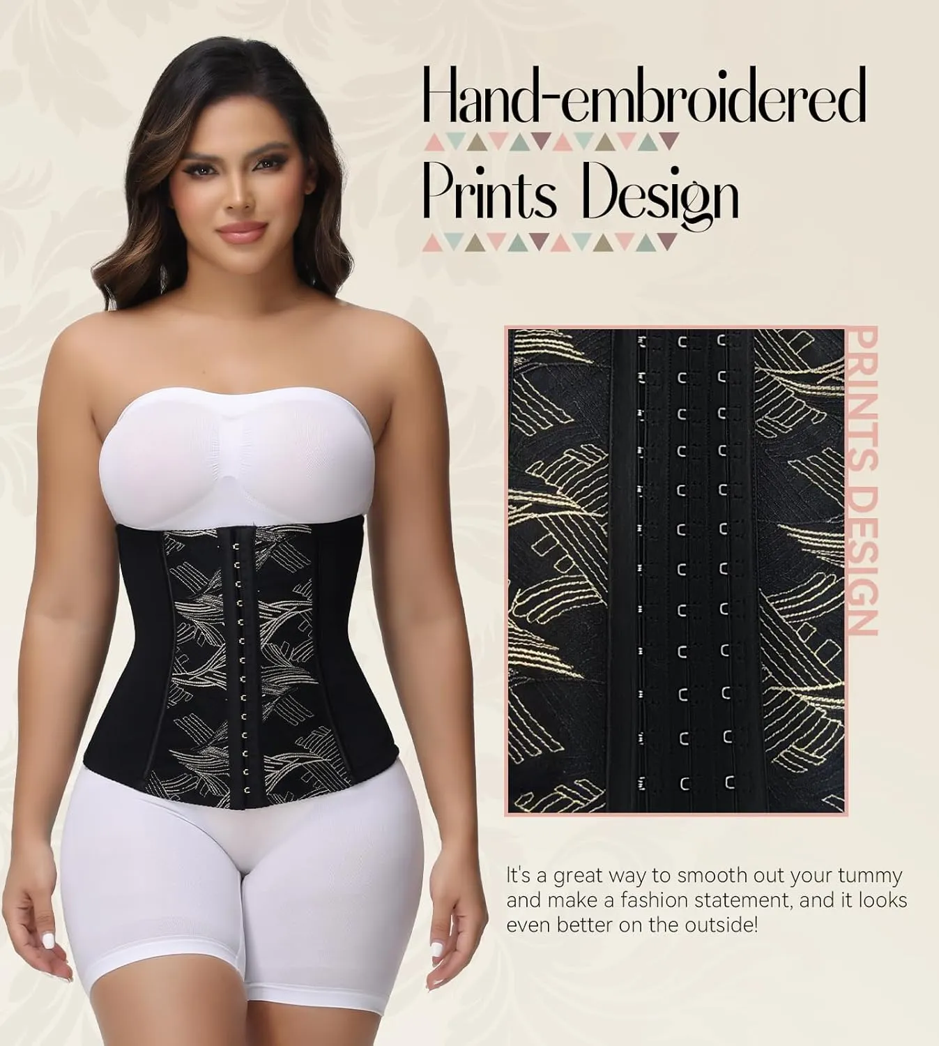 SHAPSHE Waist Trainer for Women Tummy Control Corset Waist Cincher Shapewear Workout Underbust Faja Body Shaper