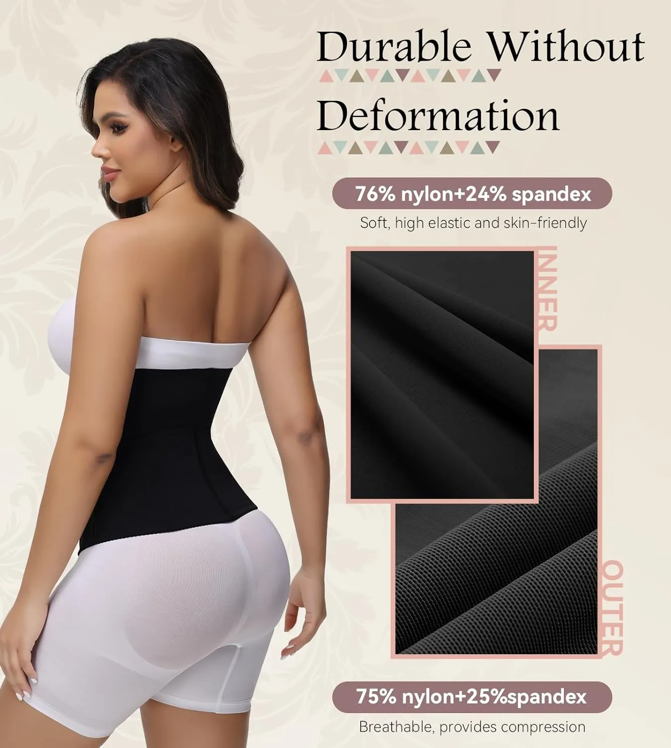 SHAPSHE Waist Trainer for Women Tummy Control Corset Waist Cincher Shapewear Workout Underbust Faja Body Shaper