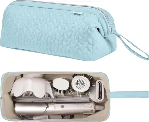 Shark Flex Style Case for Airwrap Hair Dryer Brush Revlon Hair Tools Travel Bag Carrying Case Flat Curling Iron Organizer (Light Blue)