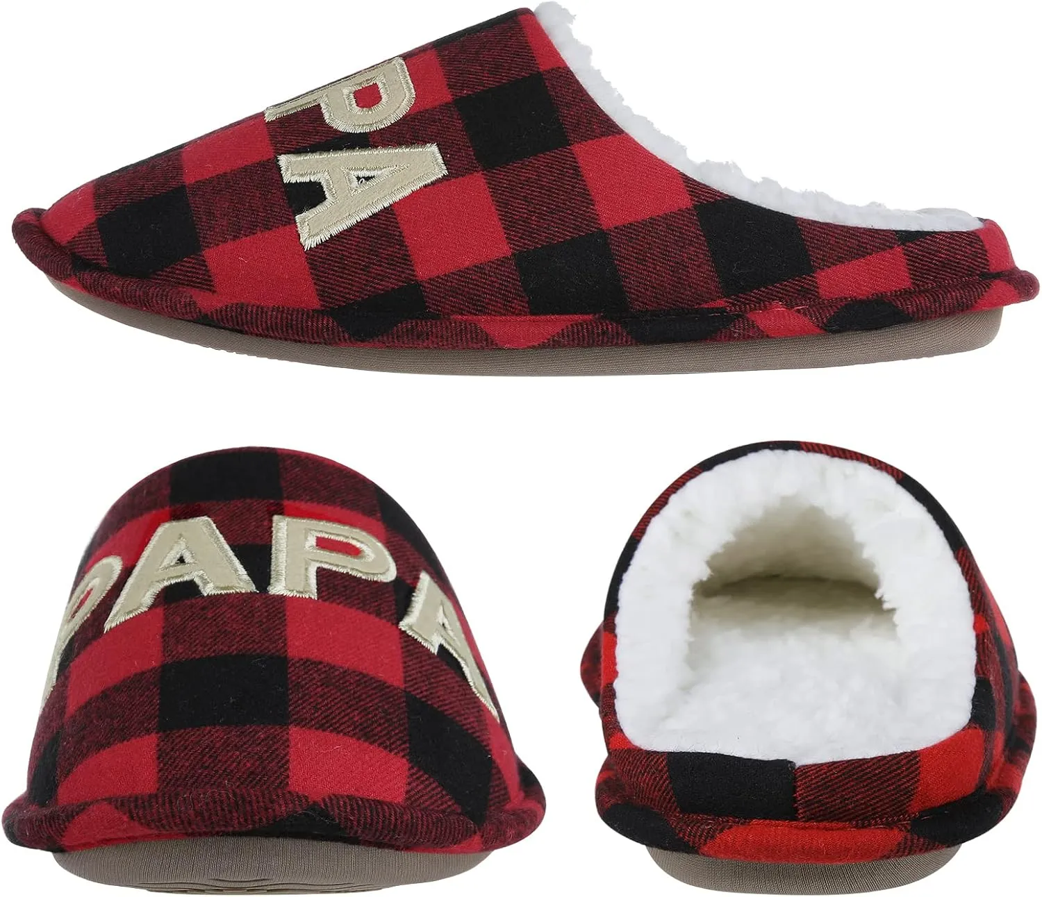 shevalues Best Mama Papa House Slippers for Mom and Dad from Daughter Son, Memory Foam Indoor Slippers for Women Men