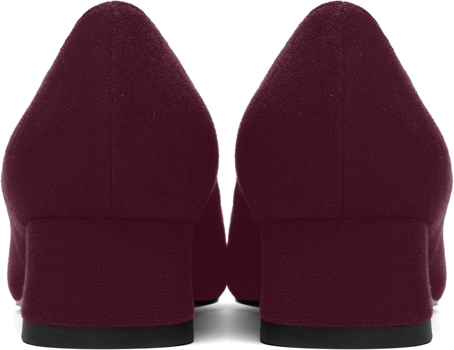 SHOWFOREST Womens Dress Solid Business Suede Round Toe Slip On Chunky Low Heel Pumps Shoes 1.5 Inch
