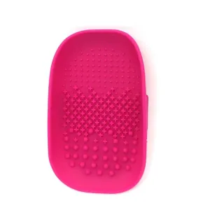 Silicon Makeup Brush Cleaning Mat Makeup Brush Cleaner 9x6.6 inch Big Size Pad Cosmetic Brush Cleaning Mat Portable Washing Tool Scrubber with Suction Cup