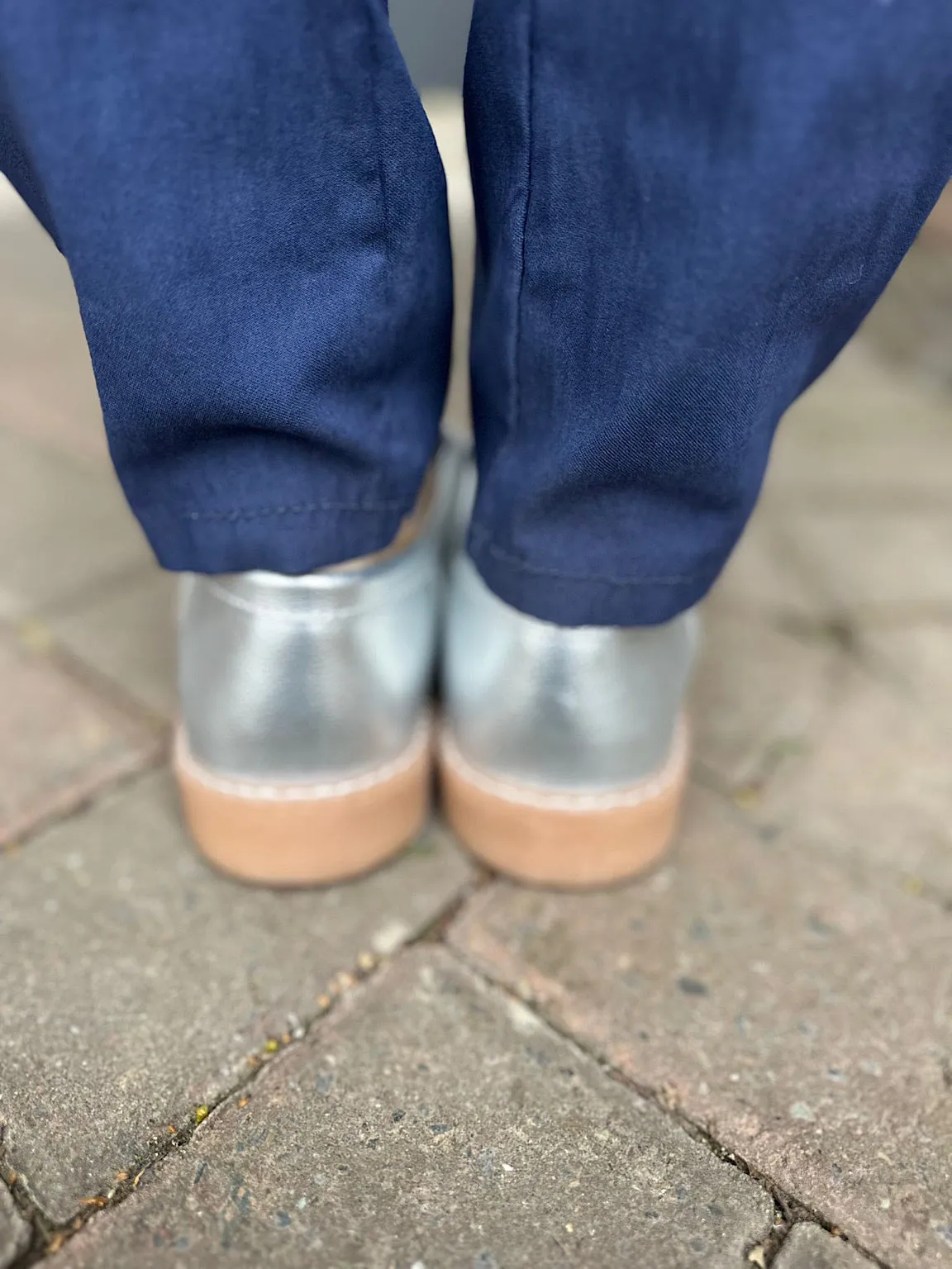 Silver Leather Loafer