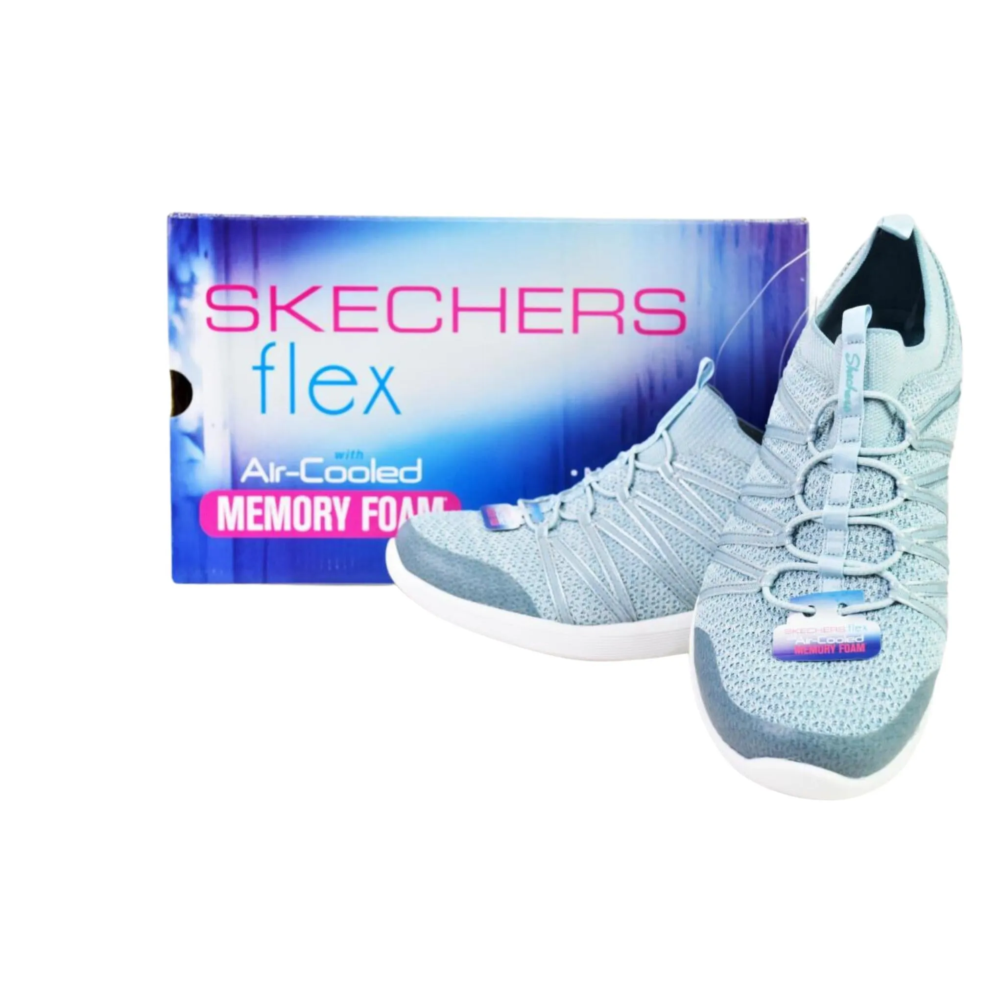 Skechers Arya Ladies Slip On Shoe Blue 6