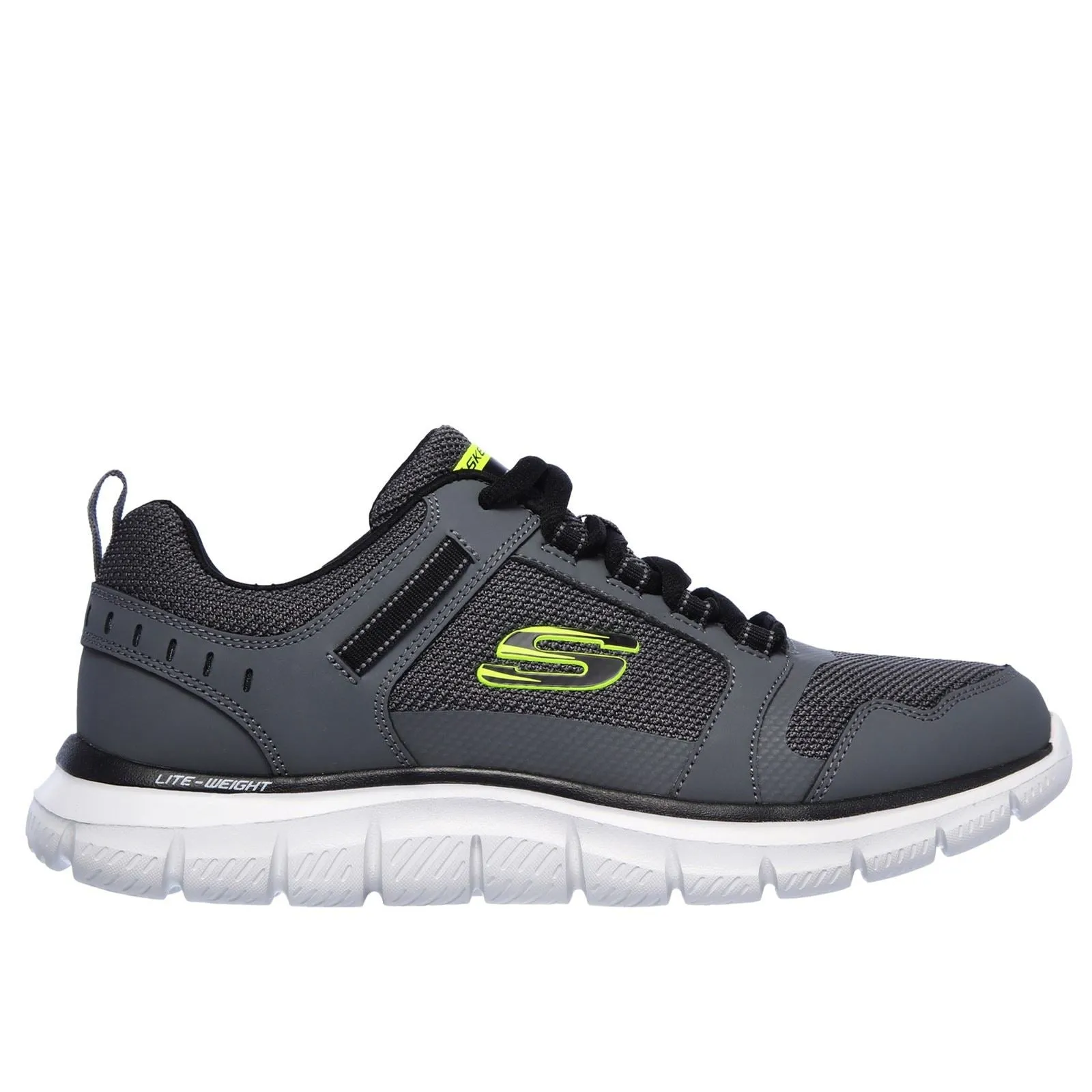 Skechers Men's Track Knockhill Shoes in Charcoal/Black