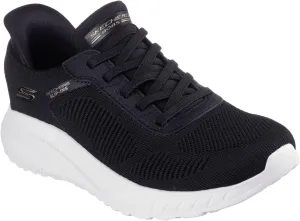 Skechers Women's Hands Free Slip-INS BOBS Squad Chaos-Current Muse Sneaker, Black/White, 5.5