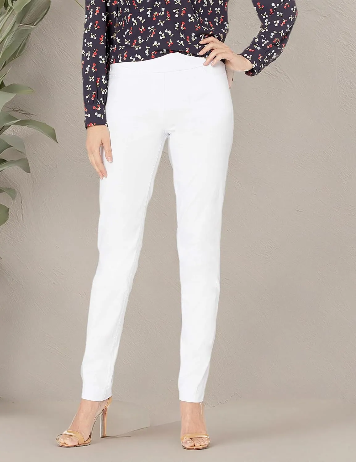 SLIM-SATION Women's Regular Pull-On Straight-Leg Pant With Pockets