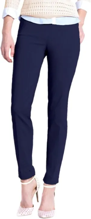 SLIM-SATION Women's Wide Band Ankle Pant Pull-on Pant with Tummy Control